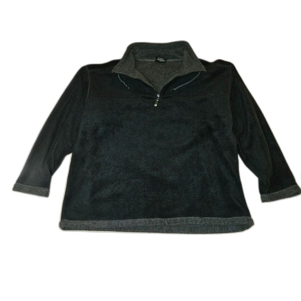 Avalanche Performance Black and Gray Fleece Sweater Pullover Size Large